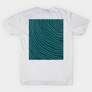 Keep Growing // Minamilist Abstract Peacock Blue T-Shirt